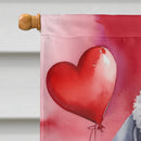 Bedlington Terrier My Valentine House Flag Bedlington Terrier My Valentine House Flag