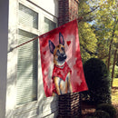 Belgian Malinois My Valentine House Flag Belgian Malinois My Valentine House Flag