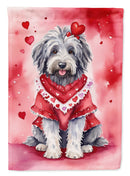 Bergamasco Sheepdog My Valentine House Flag Bergamasco Sheepdog My Valentine House Flag