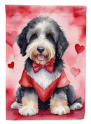 Bernedoodle My Valentine House Flag Bernedoodle My Valentine House Flag