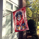 Bernese Mountain Dog My Valentine House Flag Bernese Mountain Dog My Valentine House Flag