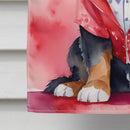 Bernese Mountain Dog My Valentine House Flag Bernese Mountain Dog My Valentine House Flag