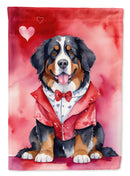 Bernese Mountain Dog My Valentine House Flag Bernese Mountain Dog My Valentine House Flag