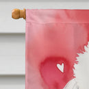 Bichon Frise My Valentine House Flag Bichon Frise My Valentine House Flag