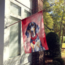 Bluetick Coonhound My Valentine House Flag Bluetick Coonhound My Valentine House Flag