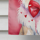 Borzoi My Valentine House Flag Borzoi My Valentine House Flag