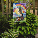 Bluetick Coonhound St. Patrick’s Day Garden Flag – Dog with Pot of Gold & Rainbow Yard Decor Bluetick Coonhound St. Patrick’s Day Garden Flag – Dog with Pot of Gold & Rainbow Yard Decor