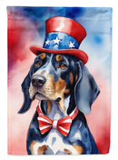 Bluetick Coonhound Patriotic American House Flag Bluetick Coonhound Patriotic American House Flag