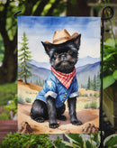 Affenpinscher Cowboy Welcome Garden Flag – Western Dog Yard Decor with Mountain Landscape Affenpinscher Cowboy Welcome Garden Flag – Western Dog Yard Decor with Mountain Landscape