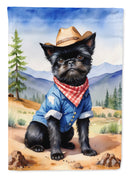Affenpinscher Cowboy Welcome Garden Flag – Western Dog Yard Decor with Mountain Landscape Affenpinscher Cowboy Welcome Garden Flag – Western Dog Yard Decor with Mountain Landscape