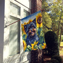 Affenpinscher in Sunflowers House Flag Affenpinscher in Sunflowers House Flag