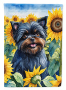 Affenpinscher in Sunflowers House Flag Affenpinscher in Sunflowers House Flag