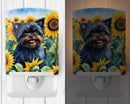 Affenpinscher in Sunflowers Ceramic Night Light Affenpinscher in Sunflowers Ceramic Night Light