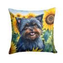 Affenpinscher in Sunflowers Throw Pillow - 14x14 Decorative Pillow β Art for Your Home & Patio Affenpinscher in Sunflowers Throw Pillow - 14x14 Decorative Pillow β Art for Your Home & Patio