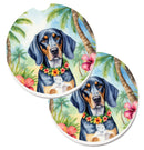 Bluetick Coonhound Luau Car Coasters β Set of 2 - Absorbent Stone with Fun & Functional Artwork Bluetick Coonhound Luau Car Coasters β Set of 2 - Absorbent Stone with Fun & Functional Artwork