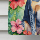 Bluetick Coonhound Luau House Flag Bluetick Coonhound Luau House Flag