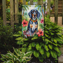 Bluetick Coonhound Luau Garden Flag β Tropical Dog Decor with Hibiscus & Palm Leaves Bluetick Coonhound Luau Garden Flag β Tropical Dog Decor with Hibiscus & Palm Leaves