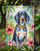 Bluetick Coonhound Luau Garden Flag β Tropical Dog Decor with Hibiscus & Palm Leaves Bluetick Coonhound Luau Garden Flag β Tropical Dog Decor with Hibiscus & Palm Leaves