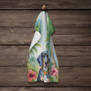 Bluetick Coonhound Luau Kitchen Towel Bluetick Coonhound Luau Kitchen Towel