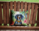Bluetick Coonhound Luau Throw Pillow - 14x14 Decorative Pillow β Art for Your Home & Patio Bluetick Coonhound Luau Throw Pillow - 14x14 Decorative Pillow β Art for Your Home & Patio