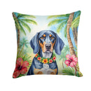 Bluetick Coonhound Luau Throw Pillow Bluetick Coonhound Luau Throw Pillow