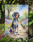 Bluetick Coonhound Spring Path Garden Flag  β Dog-Themed Floral Outdoor Decor Bluetick Coonhound Spring Path Garden Flag  β Dog-Themed Floral Outdoor Decor