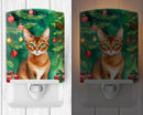 Abyssinian Cat By the Christmas Tree Ceramic Night Light Abyssinian Cat By the Christmas Tree Ceramic Night Light