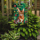 Abyssinian Christmas Garden Flag - Cat by the Christmas Tree - Cat-Themed Holiday Yard Decor Abyssinian Christmas Garden Flag - Cat by the Christmas Tree - Cat-Themed Holiday Yard Decor