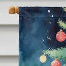 Aegean Cat By the Christmas Tree House Flag Aegean Cat By the Christmas Tree House Flag