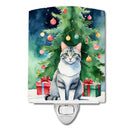 Aegean Cat By the Christmas Tree Ceramic Night Light Aegean Cat By the Christmas Tree Ceramic Night Light