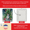 Aegean Cat By the Christmas Tree Porcelain Ornament Aegean Cat By the Christmas Tree Porcelain Ornament