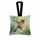 Allens Hummingbird Hanging Square Fabric Ornament 3.5 × 3.5 Allens Hummingbird Hanging Square Fabric Ornament 3.5 × 3.5