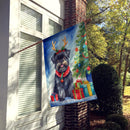 Affenpinscher Christmas Reindeer House Flag Affenpinscher Christmas Reindeer House Flag
