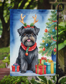 Affenpinscher Christmas Garden Flag β Dog in Reindeer Antlers with Tree & Gifts Affenpinscher Christmas Garden Flag β Dog in Reindeer Antlers with Tree & Gifts