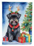 Affenpinscher Christmas Garden Flag β Dog in Reindeer Antlers with Tree & Gifts Affenpinscher Christmas Garden Flag β Dog in Reindeer Antlers with Tree & Gifts