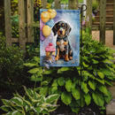 Bluetick Coonhound Happy Birthday Garden Flag –Dog Birthday Cupcake Yard Decor with Balloons Bluetick Coonhound Happy Birthday Garden Flag –Dog Birthday Cupcake Yard Decor with Balloons