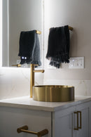Zeek 14” Gold Round Vessel Bathroom Sink Stainless Steel PVD Nano Tech Coating ZN-G144 Zeek 14” Gold Round Vessel Bathroom Sink Stainless Steel PVD Nano Tech Coating ZN-G144