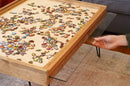 Rustic Puzzle Coffee Table with removable glass top - includes 2 hidden drawers - 24x36" Rustic Puzzle Coffee Table with removable glass top - includes 2 hidden drawers - 24x36"