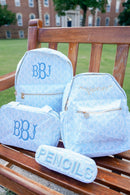 Blue Toile Backpack Blue Toile Backpack