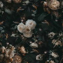 Dark Background Cream Floral Wallpaper Dark Background Cream Floral Wallpaper