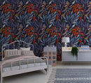 Dark Blue Floral Wallpaper Dark Blue Floral Wallpaper