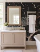 Bespoke Black Marble Wall Mural - Modern Fluid Art Wallpaper Bespoke Black Marble Wall Mural - Modern Fluid Art Wallpaper
