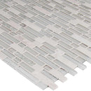 MSI Delano Blanco Glass Stone Mosaic Tile 11.87"x11.87" MSI Delano Blanco Glass Stone Mosaic Tile 11.87"x11.87"