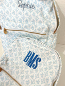 Blue Toile Backpack Blue Toile Backpack