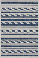 Olin White&Blue Striped Nordic Rug Olin White&Blue Striped Nordic Rug