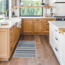 Olin White&Blue Striped Nordic Rug Olin White&Blue Striped Nordic Rug