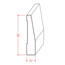 EWBB32 Beveled 3-1/2" Tall x 3/4" Baseboard Moulding. Unfinished EWBB32 Beveled 3-1/2" Tall x 3/4" Baseboard Moulding. Unfinished