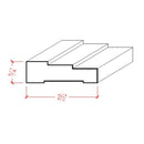 EWCA34 Contemporary 2-1/2" wide x 3/4" Stepped Casing. Unfinished Trim EWCA34 Contemporary 2-1/2" wide x 3/4" Stepped Casing. Unfinished Trim