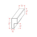 EWCB15 Casing Back Band 1-1/2" Tall x 7/8" Trim Moulding. Unfinished EWCB15 Casing Back Band 1-1/2" Tall x 7/8" Trim Moulding. Unfinished