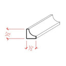 EWCC11 Cove Molding 1/2" x 1/2" Trim. Unfinished EWCC11 Cove Molding 1/2" x 1/2" Trim. Unfinished